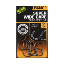 Fox Edges Armapoint Super Wide Gape Outturned Eye Size 6