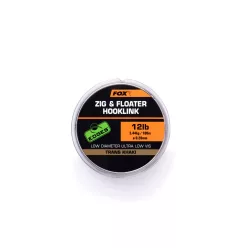 Fox Zig and Floater Hooklink Trans Khaki 12lb 0.28mm