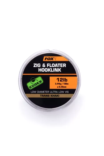 Fox Zig and Floater Hooklink Trans Khaki 12lb 0.28mm