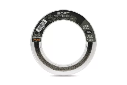 FOX Soft Steel Fleck Camo Leader 45lb (20.5kg) 0.60mm x 100m