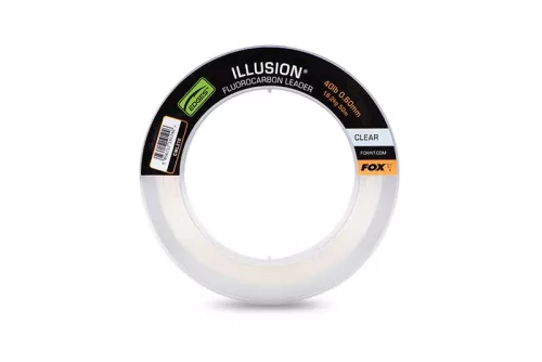 Fox Illusion Fluorocarbon Leader 40lb 18.2kg 0.60mm 50m Naturals green