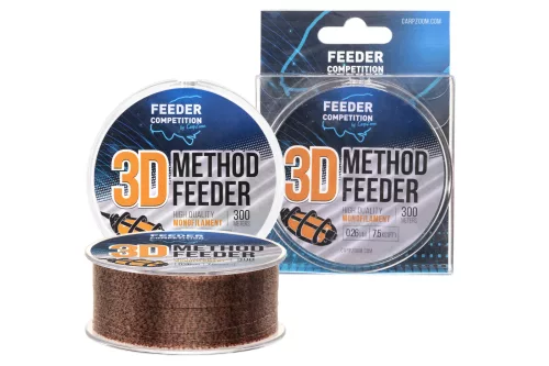 Feeder Competition 3D Method Feeder zsinór, o 0,28 mm, 300 m, 8,1 kg, 3D hatású