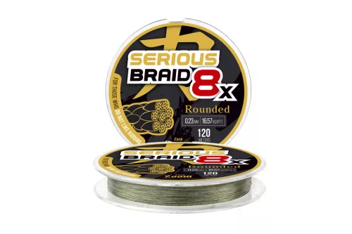 Carp Zoom Serious 8X fonott zsinór, o 0,15 mm, 120 m, 9,54 kg, zöld