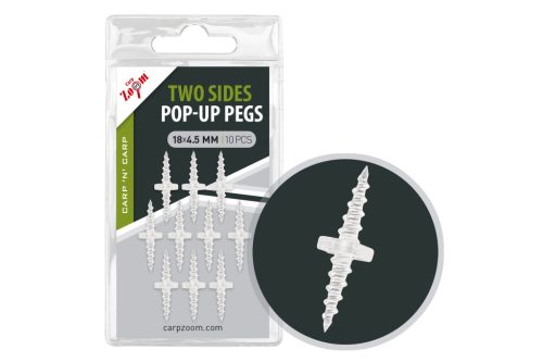 Carp Zoom Kétoldalas pop-up csavar, 18x4,5 mm, 10 db