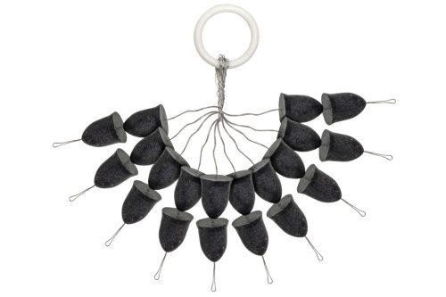 PredatorZ Kúpos gumi stopper fekete, o8x10 mm, 20 db