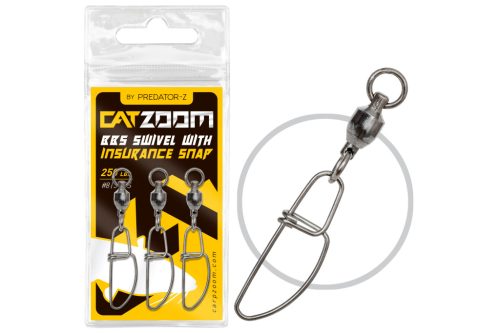 PredatorZ Catzoom csapágyas harcsázó forgókapocs 250 lbs, #8, 3 db
