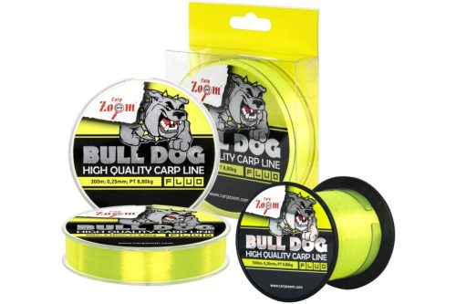 Carp Zoom Bull-Dog Fluo monofil pontyozó horgászzsinór, o 0,31 mm, 1000 m, 12,65 kg, fluo zöld