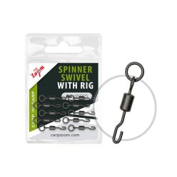   Carp Zoom Spinner Swivel mikrogyűrűs gyorskapocs, #4, matt fekete, 10 db