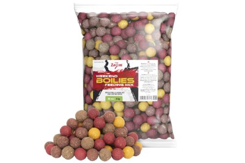 Carp Zoom Weekend Boilies Feeding Mix etető bojli, 20 mm, Vegyes íz, 5 kg