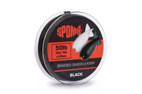 Spomb Braided Leader 22kg 50lb 50m black