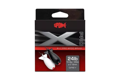 Spomb X Pro Braid grey 8+1 0.18mm 10.9kg 24lbs