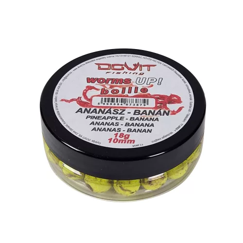 DOVIT WORMS UP! BOILIE 10MM - ananász - banán 18 gr