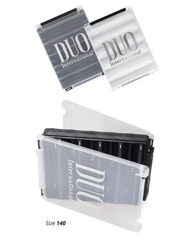 DOBOZ DUO REVERSE LURE CASE 140 20.5x14.5x4cm Pearl Black/Gold Logo