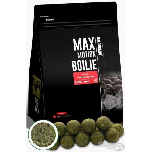 HALDORÁDÓ MAX MOTION Boilie Long Life 16 mm Limited Edition - Amur 850g