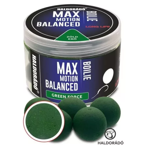 HALDORÁDÓ MAX MOTION Boilie Balanced 20 mm - Green Force 70 g / 20 mm