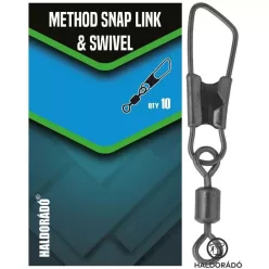   HALDORÁDÓ Method Snap Link & Swivel - karabineres forgókapocs method előkékhez