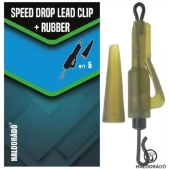   HALDORÁDÓ Speed Drop Lead Clip + Rubber - fix ólomkapocs, gyors súlyleválás