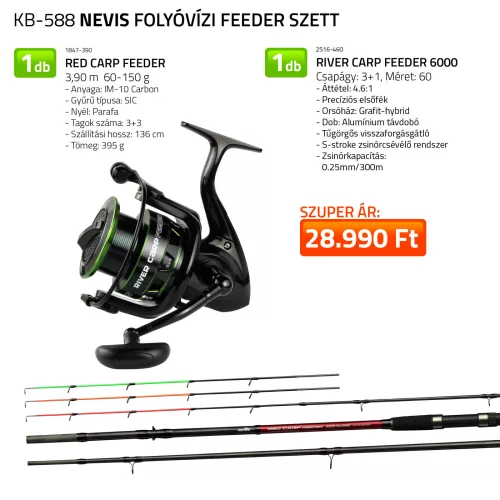 NEVIS Folyóvízi feeder szett 1847-390+ 2516-460