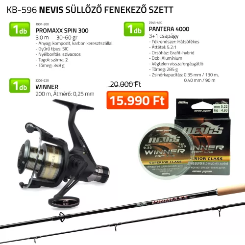 NEVIS Süllőző fenekező szett  1901-300+ 2545-440+ 3206-225