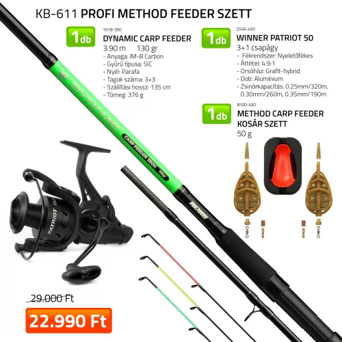 NEVIS Profi method feeder szett  1618-390+ 2546-450+ 8100-450