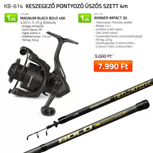 NEVIS Keszegező pontyozó úszós szett 4m  1273-400+ 2251-130