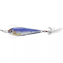  LIVETARGET FLUTTER SHAD JIGGING SPOON SILVER/VIOLET 50 MM 11 G