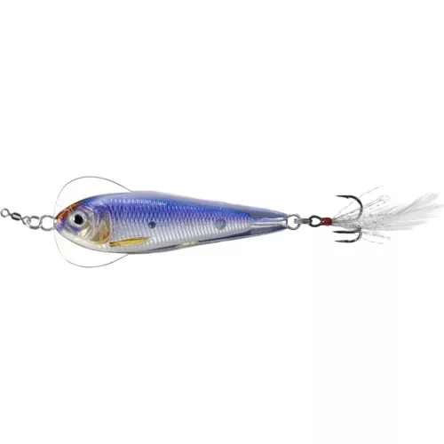 LIVETARGET FLUTTER SHAD JIGGING SPOON SILVER/VIOLET 50 MM 11 G