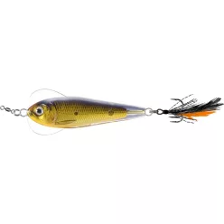 LIVETARGET FLUTTER SHAD JIGGING SPOON GOLD/BLACK 55 MM 14 G