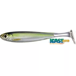LIVETARGET SLOW-ROLL SHINER PADDLE TAIL SILVER/GREEN 85 MM
