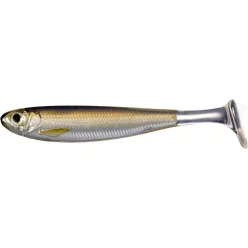 LIVETARGET SLOW-ROLL SHINER PADDLE TAIL SILVER/BROWN 100 MM