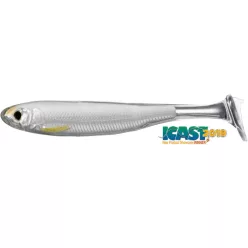 LIVETARGET SLOW-ROLL SHINER PADDLE TAIL SILVER/PEARL 100 MM