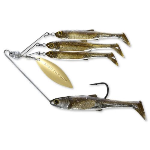 LIVETARGET MINNOW SPINNER RIG PURPLE DARK AMBER/GOLD SMALL 7 G