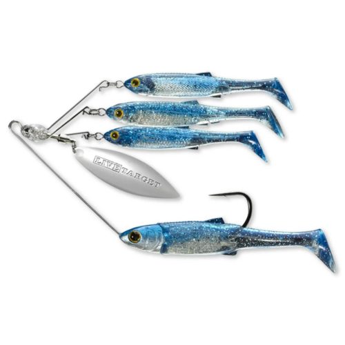 LIVETARGET MINNOW SPINNER RIG PURPLE BLUE/SILVER SMALL 7 G