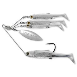  LIVETARGET MINNOW SPINNER RIG PURPLE PEARL WHITE/SILVER SMALL 7 G