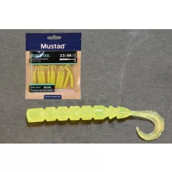 MUSTAD AJI CURLY TAIL 2.5   CLEAR CHARTREUSE 12DB/CSOMAG