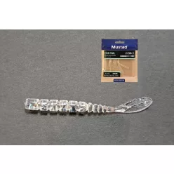 MUSTAD AJI FISH TAIL 2   CLEAR RAINBOW GLITTER 12DB/CSOMAG