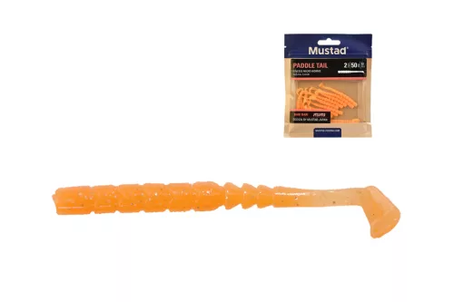 MUSTAD AJI PADDLE TAIL 2   ORANGE LUMINOUS 12DB/CSOMAG
