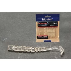   MUSTAD AJI PADDLE TAIL 2   CLEAR LUMINOUS SILVER GLITTER 12DB/CSOMAG