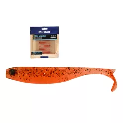   MUSTADMEZASHI Z-TAIL MINNOW 2"TRANSPARENT RED 6DB/CSOMAG
