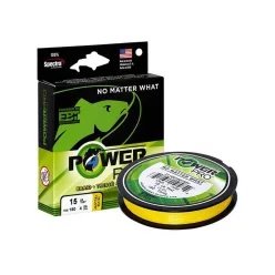 PowerPro Braided Line 135m 0.19mm 13kg Hi-Vis Yellow