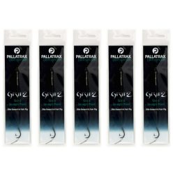   PALLATRAX GRIPZ STRAIGHT POINT HAIR RIGS SIZE 8 15LB STEAMLINK