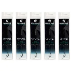   PALLATRAX GRIPZ STRAIGHT POINT HAIR RIGS SIZE 8 15LB STEAMLINK