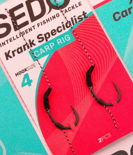 SEDO Krank Specialist Carp Rig Size 4 előkötött horog