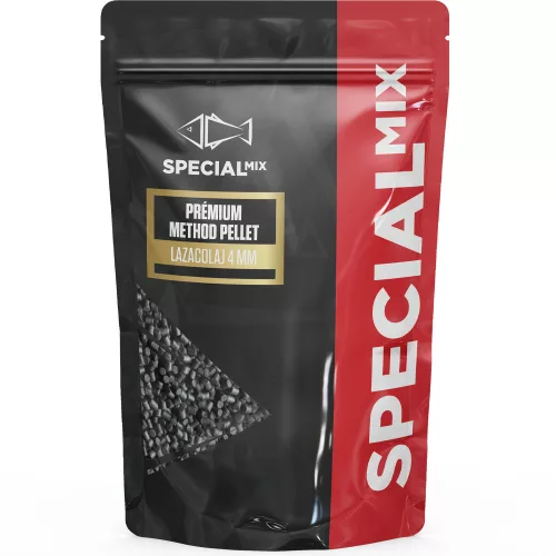 Speciál mix Prémium Method Pellet + lazacolaj 4 mm 500gr