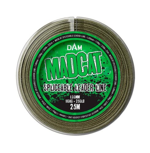 MADCAT SPLICEABLE LEADER 25M 1.00MM 110KG GREEN Előkezsinór