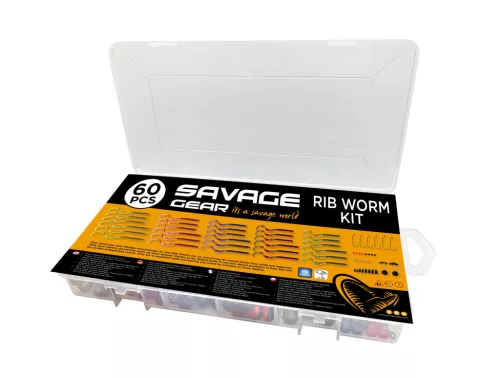 Savage Gear RIB WORM KIT ONE SIZE MIX COLOURS 60db