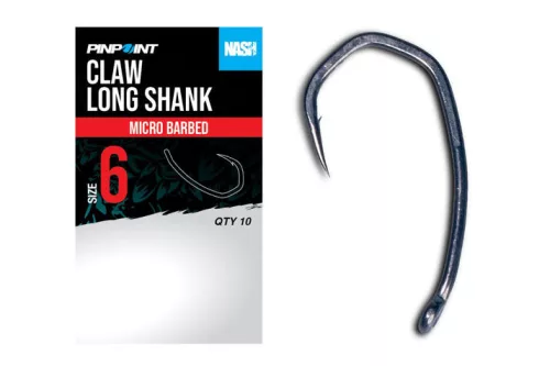 NASH Claw Long Shank Size 6 Barbed