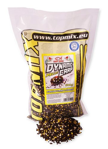 TOP MIX Dynamic Carp etető pellet, Fokhagymás Lángos 800gr