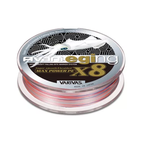 VARIVAS AVANI EGING MAX POWER PE X8 150m #1.0 20.2lbs White Orange Marking