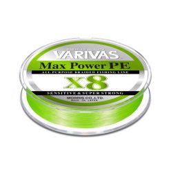   VARIVAS MAX POWER PE X8 150m #0.6 14.5lb 0.128mm Lime Green Fluo